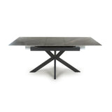 Nova 140–180cm Extending Dining Table – Deep Grey Marble Ceramic