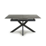 Nova 140–180cm Extending Dining Table – Deep Grey Marble Ceramic