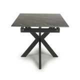 Nova 140–180cm Extending Dining Table – Deep Grey Marble Ceramic