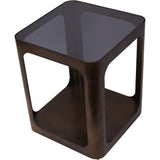 Libra Interiors Thorpe Square Metal & Glass Side Table