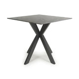 Nova 80cm Square Dining Table – Deep Grey Marble Ceramic