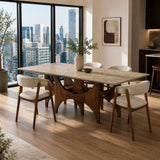 Lennox Dining Chair – Walnut & Upholstered Finish – Set of 2