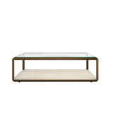 D.I Designs Elmley Coffee Table – Ivory Shagreen & Brass