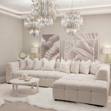 Tribeca Bubble Corner Sofa – Oatmeal Beige Boucle