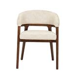 Zara Upholstered Dining Chair – Walnut & Taupe – Set of 2