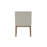 Piper Upholstered Dining Chair – Bisque Linen & Warm Wood
