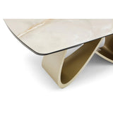 Ludovica 180–260cm Extending Dining Table – Italian Grey Sunset Vein Cloud
