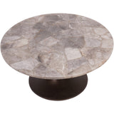 Libra Interiors Bosworth Round Coffee Table – Smokey Quartz – 80cm