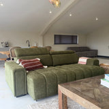 Molly 3 Seater Electric Sofabed – Olive