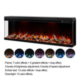 Maison UHD Panoramic 3-Sided Media Wall Electric Fireplace – Smart WiFi & Alexa