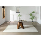 Siena 120cm Dining Table – White Pandora Classico & Brass