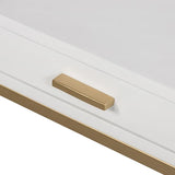D.I Designs Berkeley Bedside Table – White & Gold