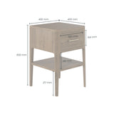 D.I Designs Abberley 1 Drawer Bedside Table – Brown Oak