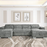 Alaya U-Shape Sofabed – Grey
