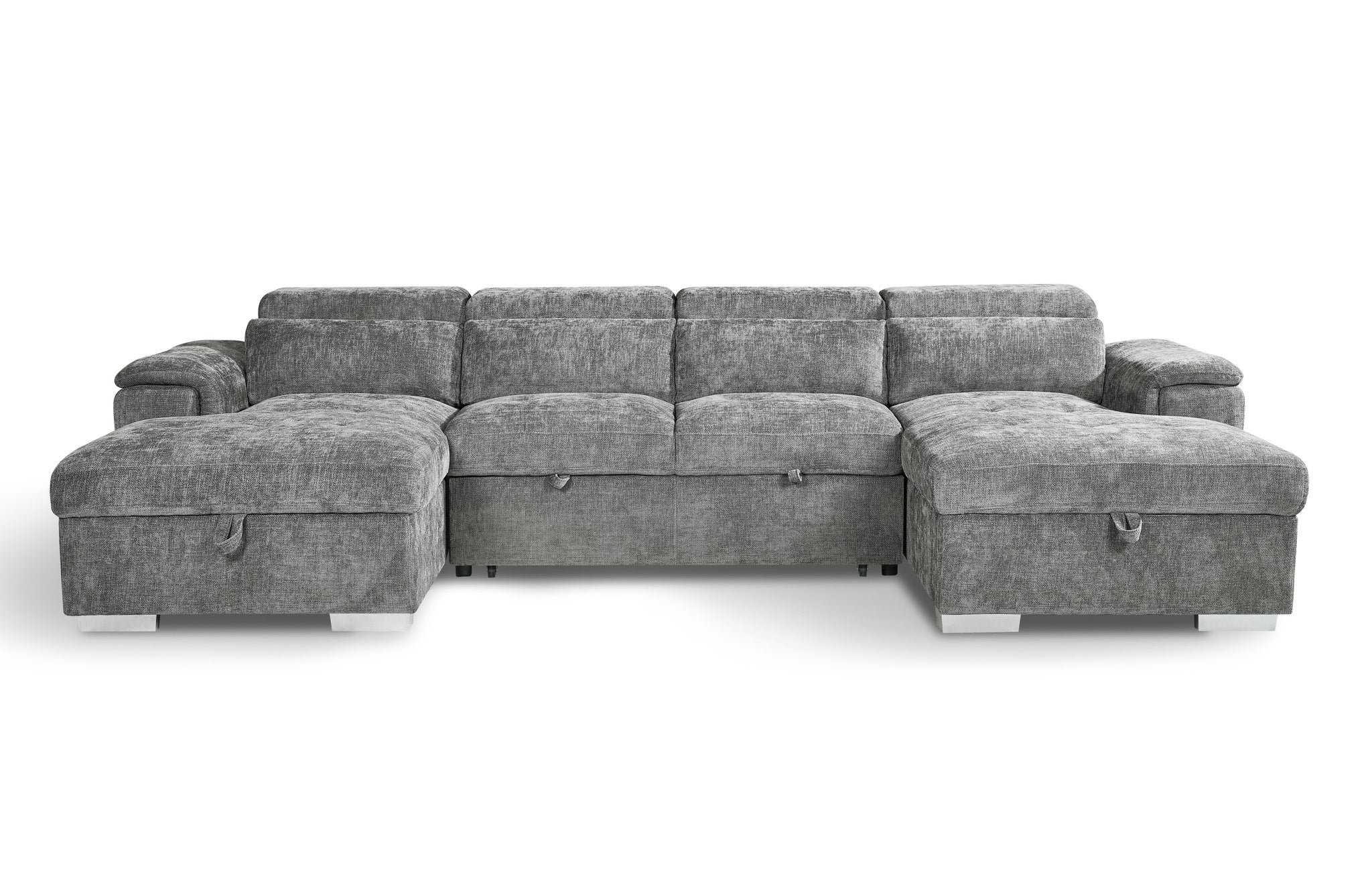 Alaya U-Shape Sofabed – Grey