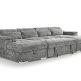 Alaya U-Shape Sofabed – Grey