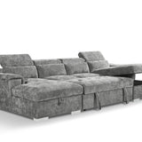 Alaya U-Shape Sofabed – Grey