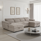 Alaya U-Shape Sofabed – Beige
