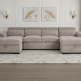 Alaya U-Shape Sofabed – Beige