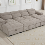 Alaya U-Shape Sofabed – Beige