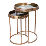 Libra Interiors Tropical Birds Side Tray Tables – Set of 2