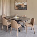Libra Interiors Themsby 130–190cm Extendable Dining Table – Smoked Stone