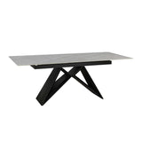 Torino 160–200cm Extending Dining Table – Argento Grey Matte Ceramic
