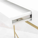 D.I Designs Berkeley Console Table – White & Gold
