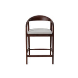 Tess Bar Stool – Walnut & Oatmeal Boucle