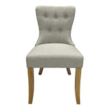 Beaumont Upholstered Dining Chair – Beige Fabric & Natural Oak