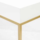 D.I Designs Berkeley Console Table – White & Gold