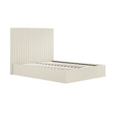Savanna Velvet Channelled Ottoman Bed – Cream