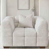 Tribeca Bubble Accent Armchair – Oatmeal Beige Boucle