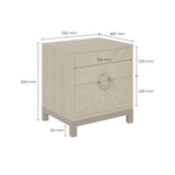 D.I Designs Easton 2 Drawer Bedside Table – Oak
