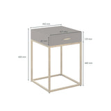 D.I Designs Hampton 1 Drawer Bedside Table – Brown Shagreen