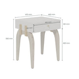 D.I Designs Laverstoke Bedside Table – White Concrete Effect