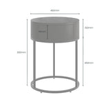D.I Designs Hampton Round Bedside Table – Black