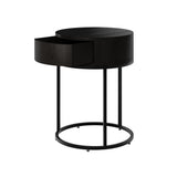 D.I Designs Hampton Round Bedside Table – Black