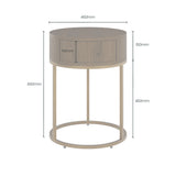 D.I Designs Hampton Round Bedside Table – Brown