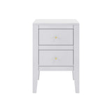 D.I Designs Alton 2 Drawer Bedside Table – White