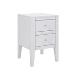 D.I Designs Alton 2 Drawer Bedside Table – White
