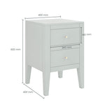 D.I Designs Alton 2 Drawer Bedside Table – Pigeon Grey
