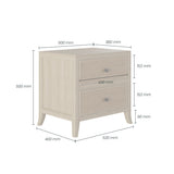 D.I Designs Witley 2 Drawer Bedside Table – Grey Oak