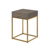 D.I Designs Hampton 1 Drawer Bedside Table – Grey Shagreen