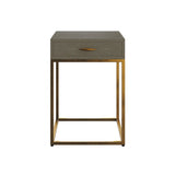 D.I Designs Hampton 1 Drawer Bedside Table – Grey Shagreen