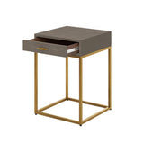 D.I Designs Hampton 1 Drawer Bedside Table – Grey Shagreen