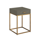 D.I Designs Hampton 1 Drawer Bedside Table – Grey Shagreen