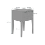 D.I Designs Radford 2 Drawer Bedside Table – Black Oak