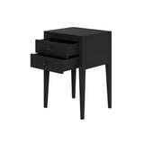 D.I Designs Radford 2 Drawer Bedside Table – Black Oak