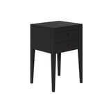 D.I Designs Radford 2 Drawer Bedside Table – Black Oak